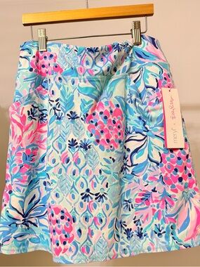Lilly Pulitzer Pastel Floral Print Skirt - Blue, Pink & White